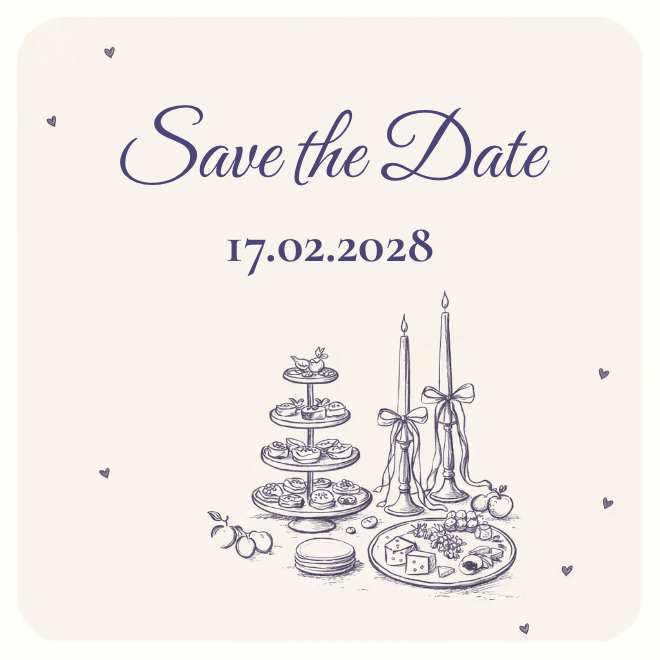 Candles and Tiered Plates