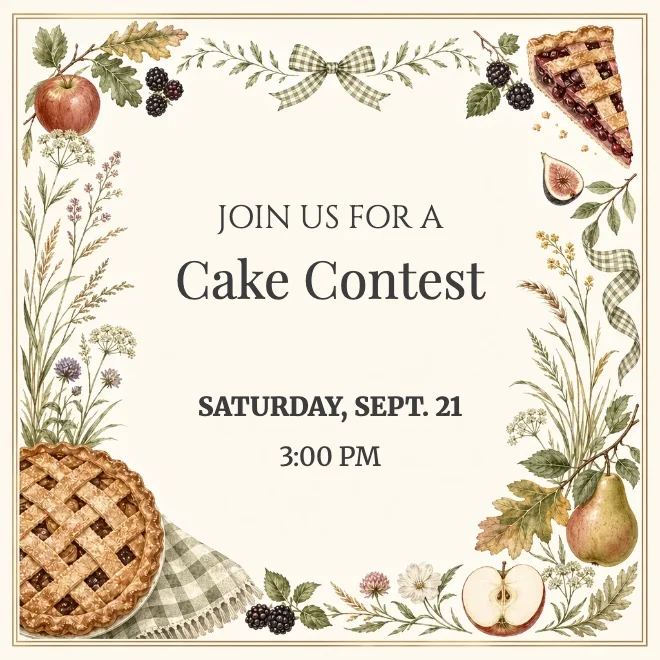 Cake Contest with Fruits